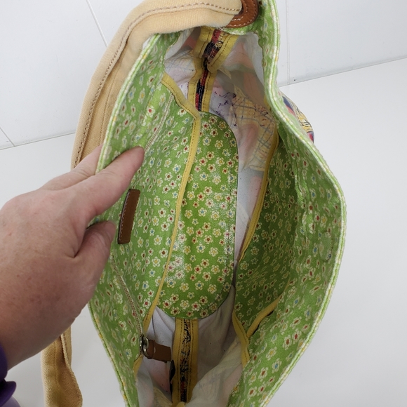 Fossil  floral coated leather muticolor purse - Picture 9 of 13